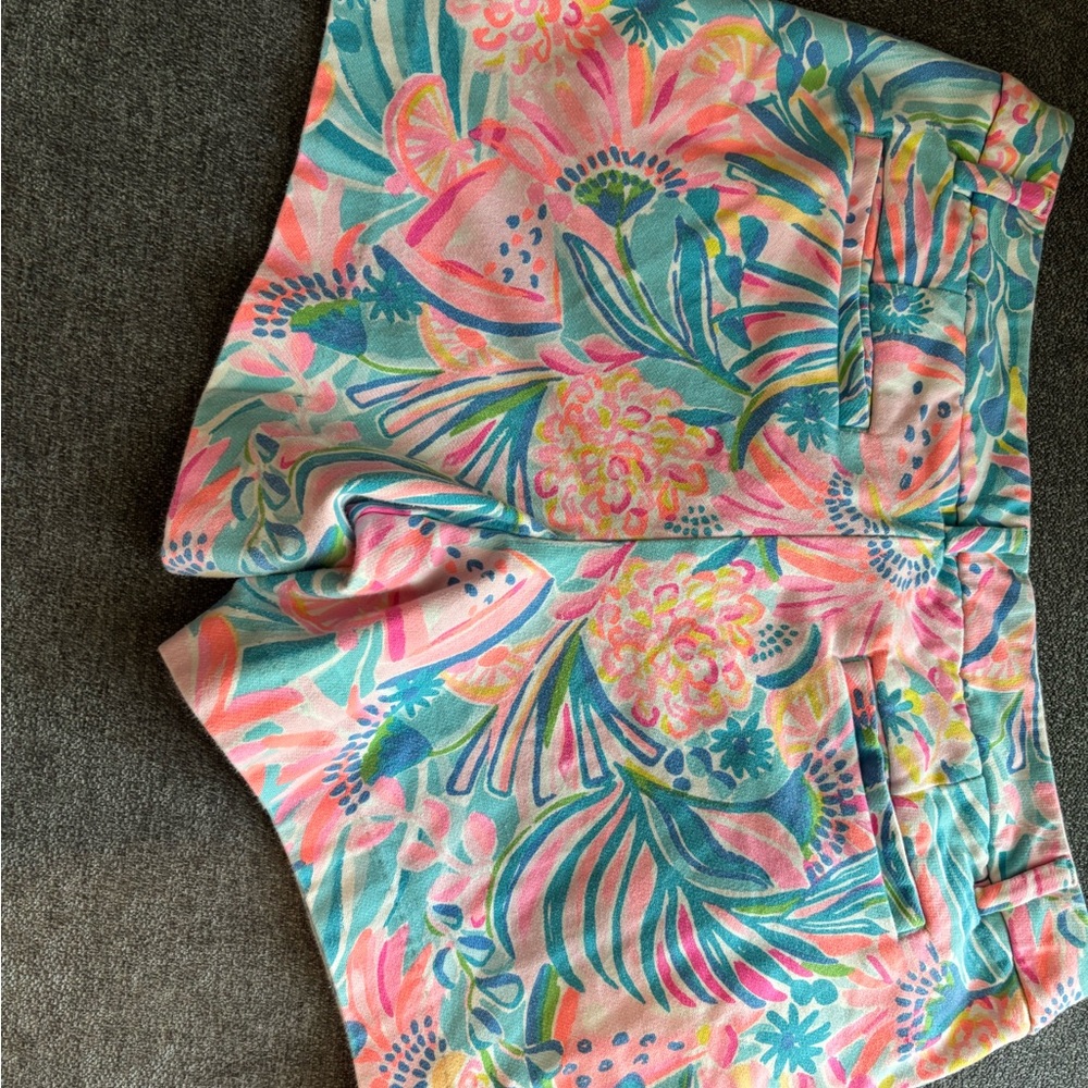 Lilly Pulitzer Pink and Blue High Waist Shorts